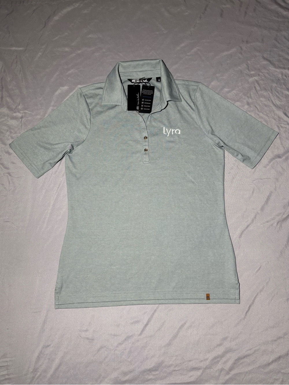 Travis Mathew Women's Sunsetters Polo Shirt Balsam Green Heather Size Small